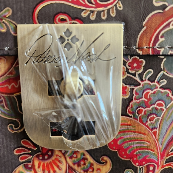 Patricia Nash Vintage Italian Floral Paisley Satchel NWT W Clip On Earrings - Picture 5 of 15